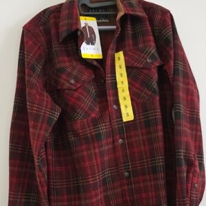 Jachs Red and Black Plaid Button-Down Shirt